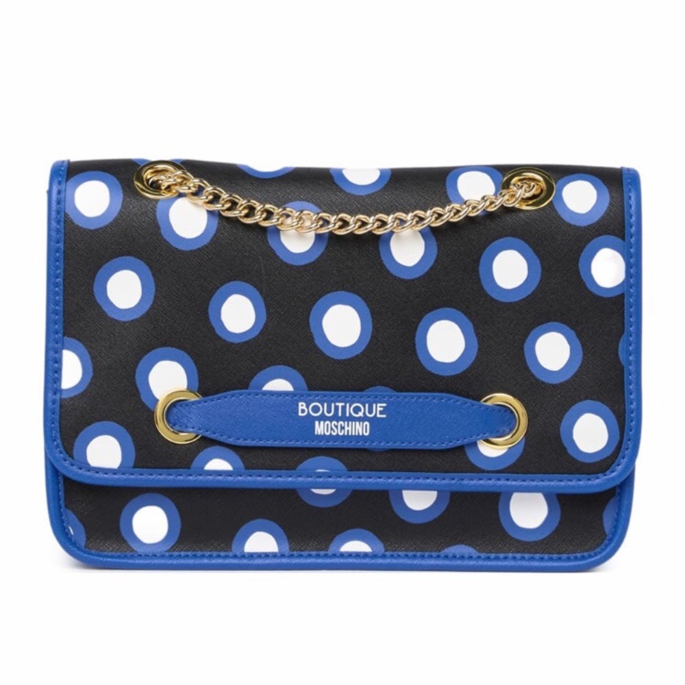 Moschino Boutique Dotted Crossbody Bag - Blue